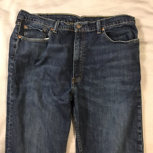 Levi Strauss 505 Jeans Mens 36x27 Blue Straight Leg - Picture 2 of 14