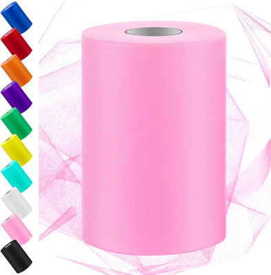 6 Zoll durch 100 Yards rosa Tüll Stoff Rolle, Stoff Spule Tüll Band, Netz Polyes