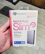 Seagate Backup Plus Slim 2TB Portable External Hard Drive Silver - NEW SEALED