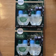 2 Febreze Plug WHITE PINE JUNIPER BERRY Scented Refill Duos New Lmtd Edition
