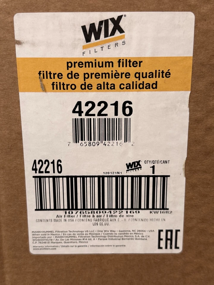 GENUINE Wix Diesel Round Panel Air Filter, Fits Mack # 42216 - Image 2 of 4