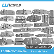 Scharnier Scharniere Edelstahl V2A / V4A Türscharnier Möbelscharniere Schaniere