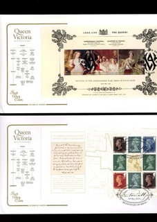 2019 Queen Victoria Bicentenary Prestige Booklet Panes Cotswold FDCs.