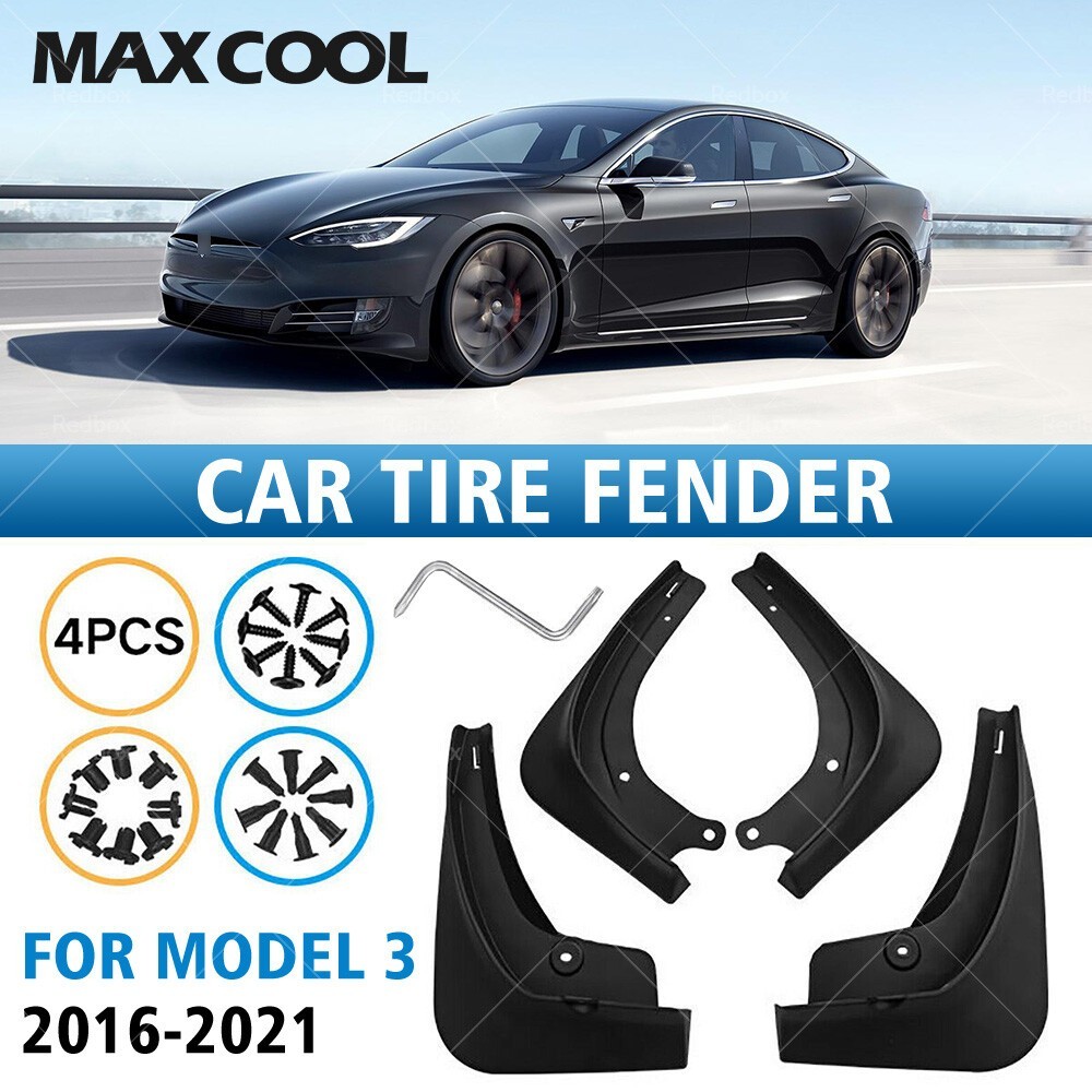 4Pcs Mud Flaps Splash Guards Suitable for Tesla Model 3 16-19