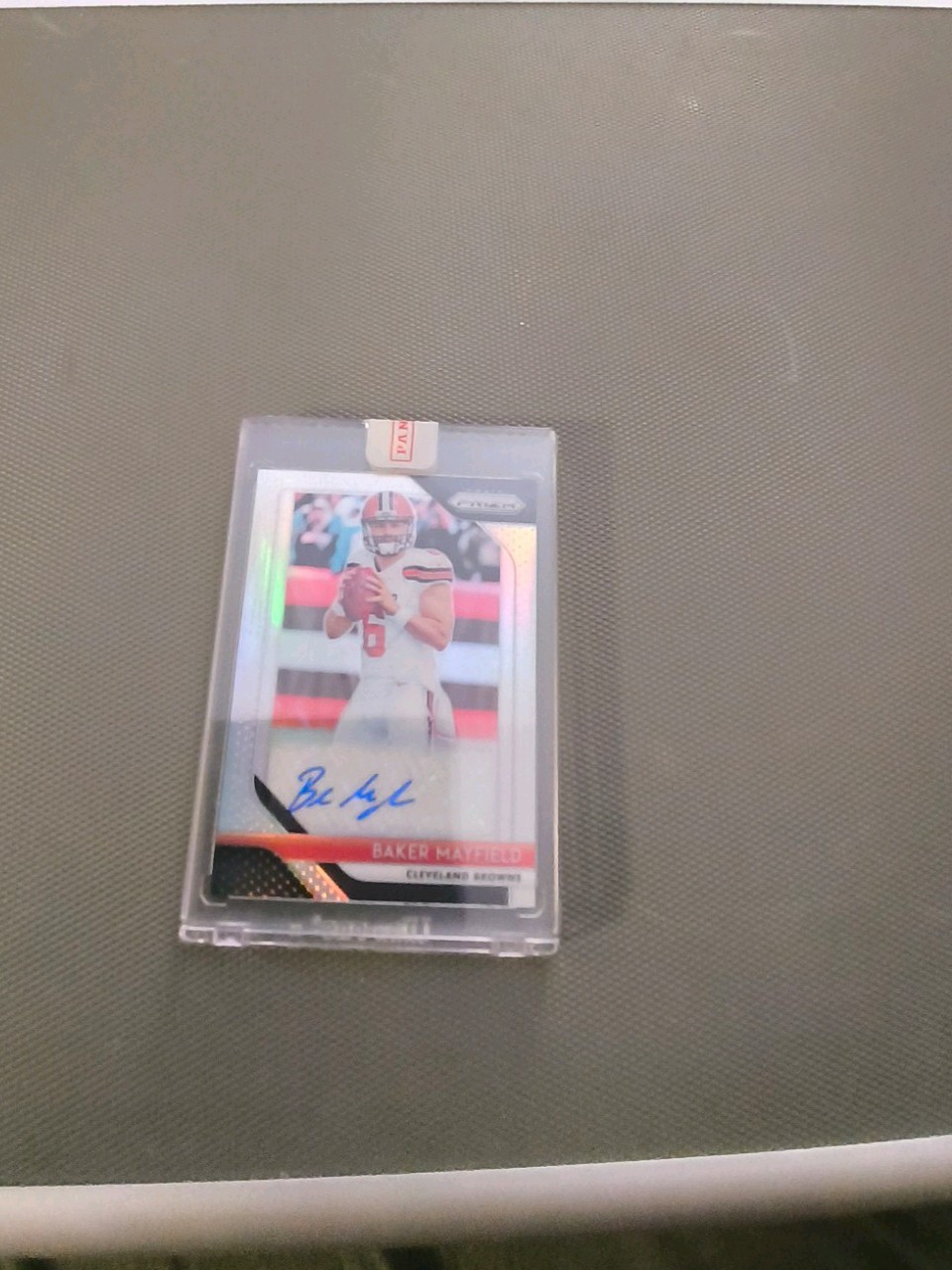2018 Panini Prizm Rookie Autographs Baker Mayfield #RA-BM (AU RC) Silver Prizm