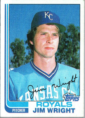 1982 Topps #362 Jim Wright Kansas City Royals Pitcher Baseball Card Ex
