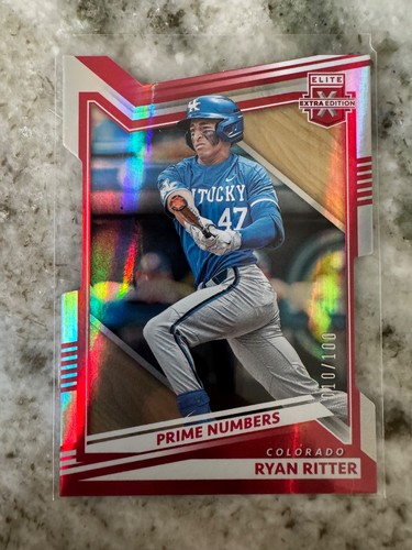Ryan Ritter 2022 Elite Edición Extra #116 NÚMEROS PRIMOS/100 Rc Rookie