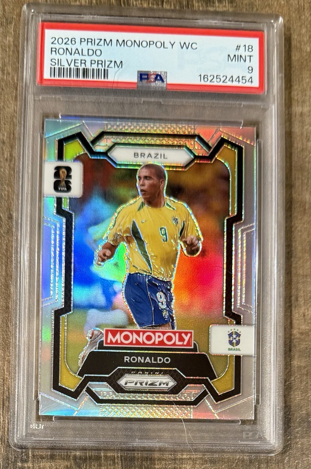 2026 PRIZM World Cup SILVER PRIZM RONALDO PSA 9🔥Brazil GOAT🏆POP 2🏆MINT🔥 view 1