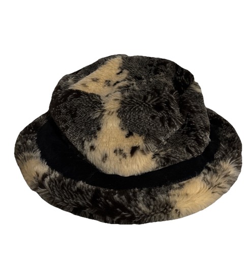 Daniele Meucci Hat Made In Italy Brown Black & Tan Fuzzy Wonderful - Picture 1 of 9