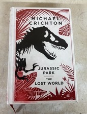 Jurassic Park/The Lost World by Michael Crichton Hardcover Combo Ink Smearing