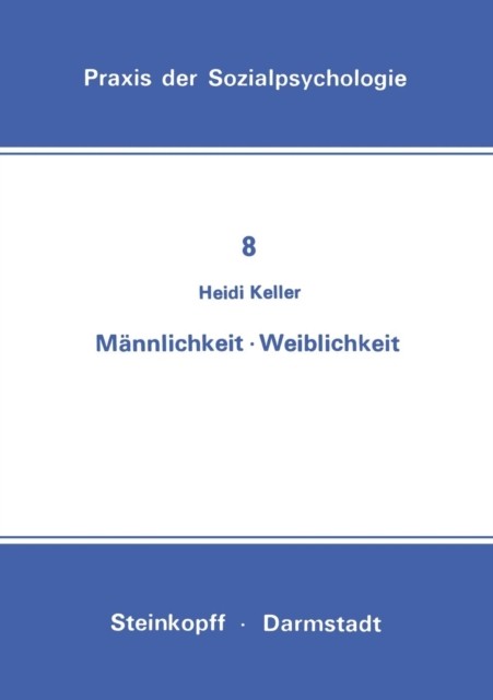 Keller - Mnnlichkeit Weiblichkeit - New paperback or softback - X555z