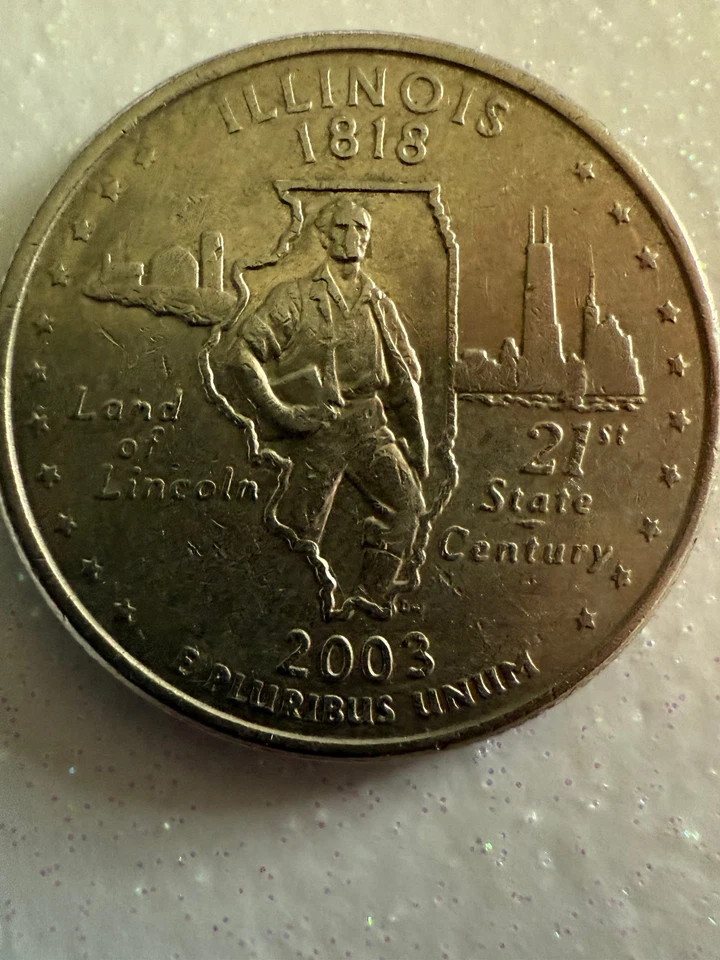 2003 ILLINOIS QUARTER DDO DDR Reverse lincolns nose and mouth a silver blob - Image 2 of 4