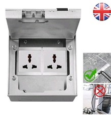 Stainless Steel Electrical Floor Box Embedded Dual Outlet Floor Power Socket Box
