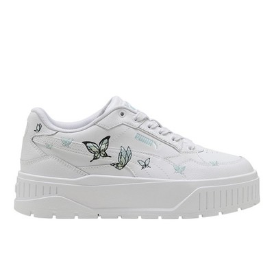 PUMA Karmen Ii Idol Novelty Butterfly Lace Up  Womens White Sneakers Casual Shoe