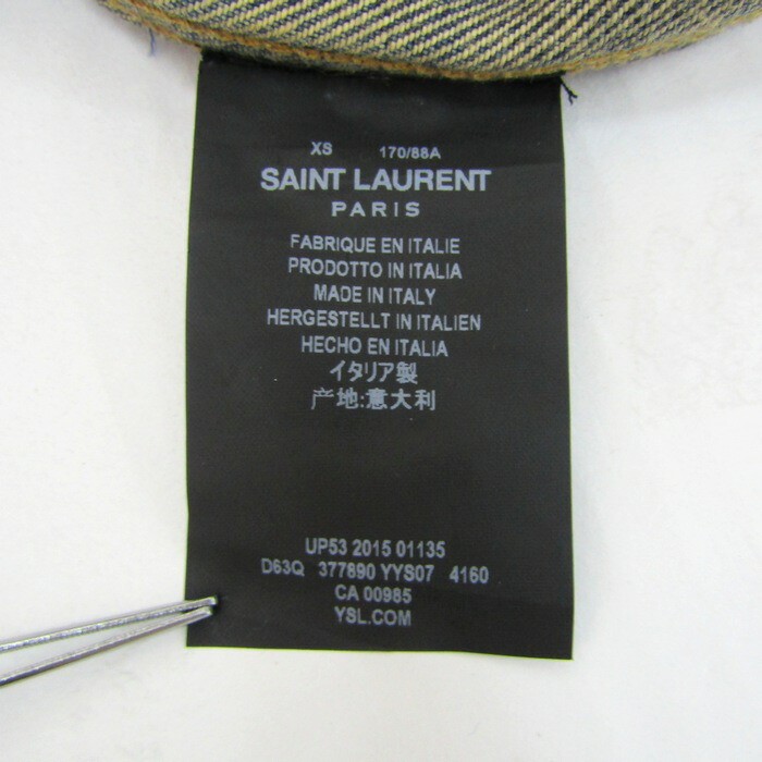 Saint Laurent Paris Giacca Denim G Jean Cotone Uomo Capispalla Made in Italy