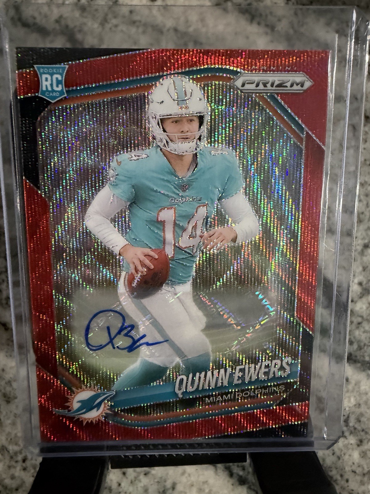 Quinn Ewers Panini Prizm #307 Autograph Red Wave