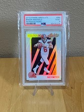 2018 BAKER MAYFIELD PANINI ABSOLUTE INTRODUCTIONS ROOKIE FOOTBALL #BM CARD PSA 9. rookie card picture