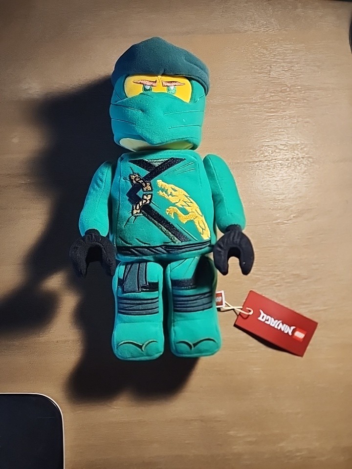 Lego NINJAGO Lloyd Ninja Warrior 13" Stuffed Doll Manhattan Toy 2019 Green NWT