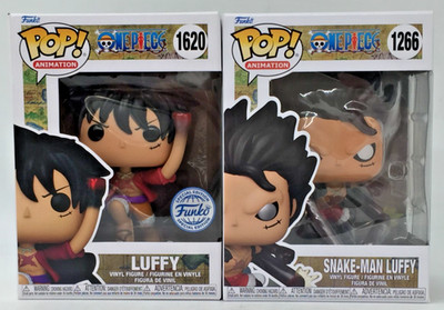 Funko Pop! One Piece Snake-Man Luffy #1266 Luffy Funko SE #1620 Set of 2 W/PP