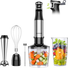 Hand Blender, Soft Start Variable Speed 5 in 1 Stick Blenders for Kitchen 1100W