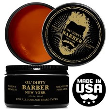 Hair Pomade For Men Water Base High Shine Strong Hold Styling Sleek Back 4oz