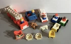 VTG Fisher Price Little People Figures & Vehicles Lot Fire Truck Cars