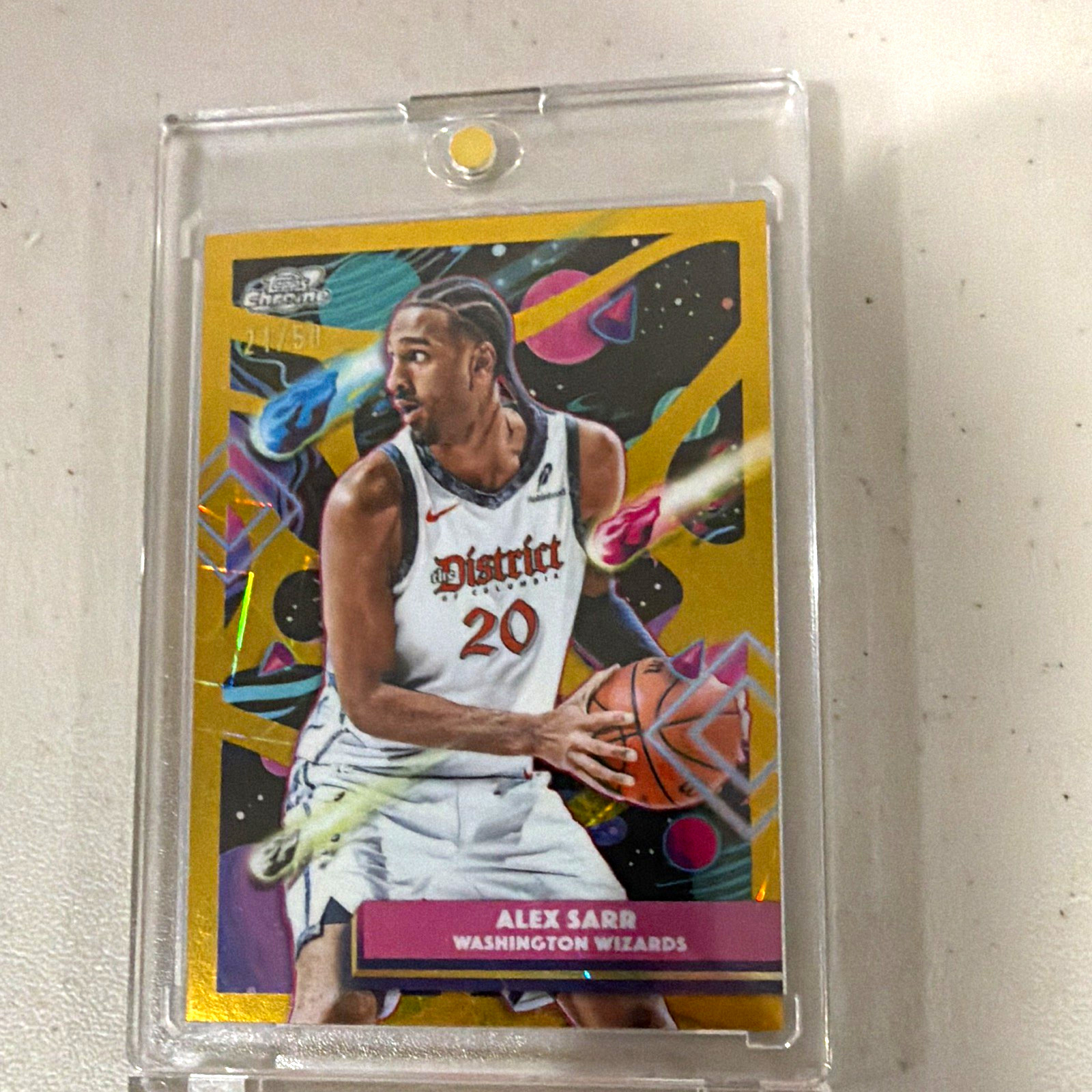 Topps 2026 Chrome Basketball Alex Sarr #31 Washington Wizards Gold /50