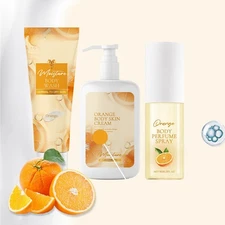 Women 3Pcs Moisturizing Include Body Wash Body Cream Perfume Gentle Cleansing