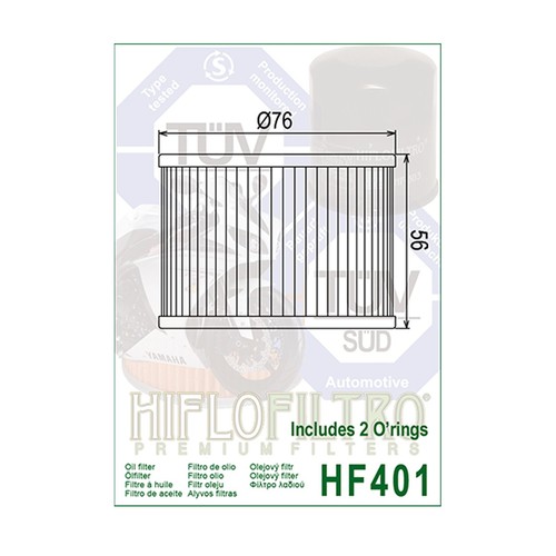 FILTRO OLIO HIFLO401 KAWASAKI 1000 Z/KAWASAKI 1100 GPZ/KAWASAKI 250 EX NINJA R - Foto 2 di 3