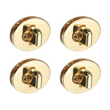 4Pcs Twist Turn Locks Zinc Alloy Oval Turn Lock Clasp 30 x 24mm Gold
