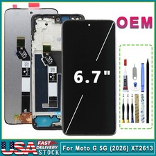 OEM LCD Display Touch Screen Digitizer Frame - Motorola Moto G 5G 2026 XT2613