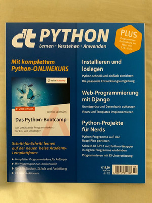 c't Sonderheft Phyton Lernen, Verstehen, Anwenden, neuwertig