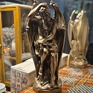 Lucifer Figurine Statue 6.5 in, Metallic Finish