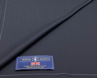 Marine leichter Ganzwollstoff Anzug Thobes Stoff Made in England 4,0 m