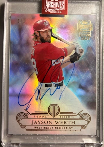 2023 Topps Archives Signature Retired Jayson Werth Tribute 2014 SP Auto #d 1/1