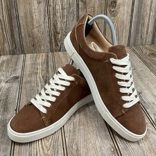 NEW Frye Ivy Low Lace Up Brown Suede Leather Sneaker Casual Shoe Womens Size 9M