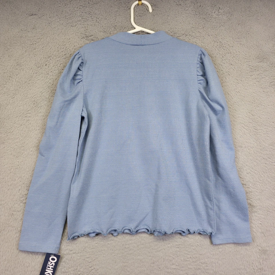 Girl Outfit Top Jeans Set 10 Blue OshKosh Bgosh Lettuce Top RSQ Girlfriend Jeans - Image 2 of 4