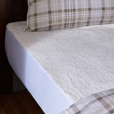 Catherine Lansfield Thermo Fleece Kuschelig Sherpa Spannbettdecke Laken Creme