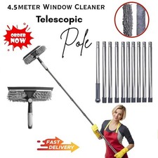 Telescopic Extendable Window Cleaner Equipment Glass Cleaning 4.5m Squeegee
