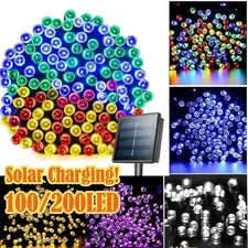 Christmas Solar String Lights Outdoor Garden Party Xmas Fairy Wedding Lamp Decor