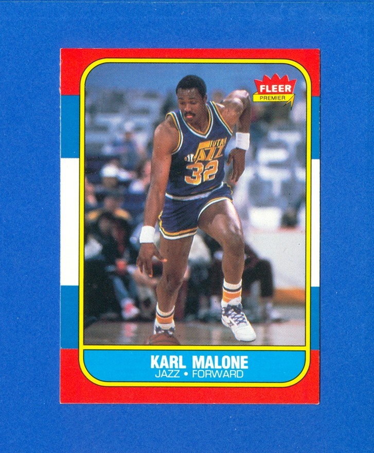 1986/1987 Fleer Basketball #68 Karl Malone '86/87 RC Rookie Set Break Card EX/MT