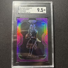 2020 Panini Chronicles Prizm Black Jalen Hurts RC Purple /125 SGC 9.5 Eagles
