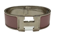 HERMES Rose Nacarat CLIC CLAC H BRACELET SIZE...