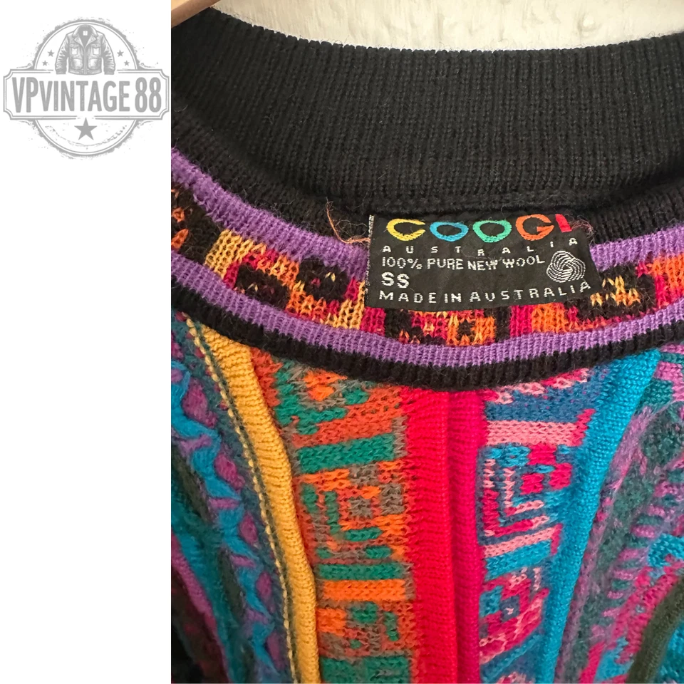 Vintage Coogi 90s Australia Knit Sweater Unisex Bold 3D Colourful Rare Jumper - Image 2 of 4