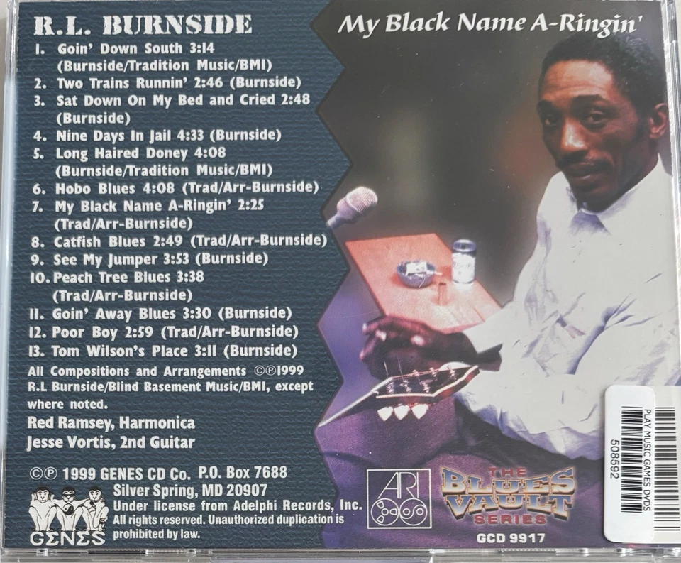 RL R.L. BURNSIDE - My Black Name A-Ringin' CD 1999 The Blues Vault Exc Cond! - Image 2 of 2