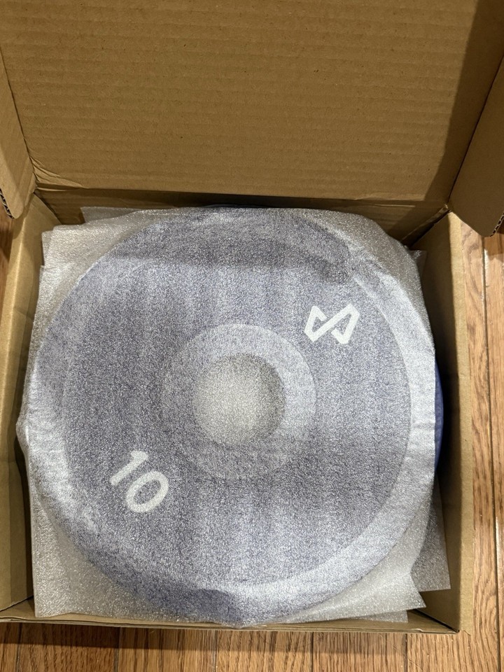 New Qty 2 TEMPO Olympic Change Plates (10lb each) Color Blue Exercise ...