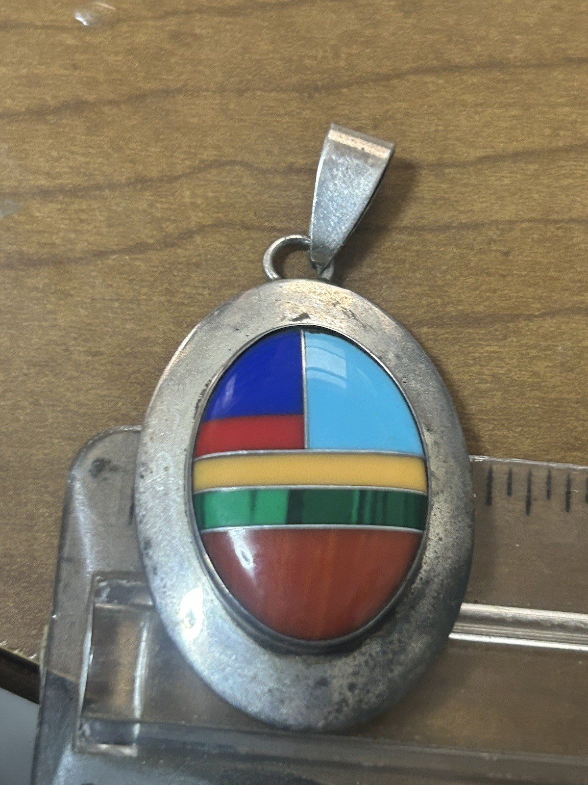 Native Sterling Ella Peter Multi Stone Pendant - image 6