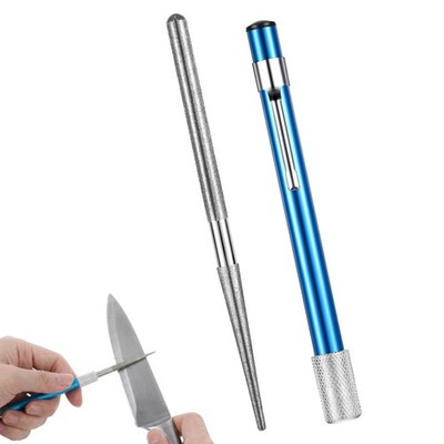 2Pcs Serrated Knife Sharpener, Retractable Diamond Repairing Sharpening Steel...