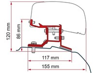 Fiamma F40Van Adapter FüR Ford Custom, (L2) Ab Bj. 2012