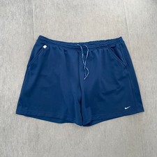 VINTAGE Nike Shorts Adult XL Blue Tennis Challenge Court Pockets Logo Mens